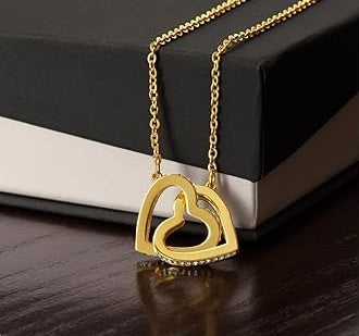 Collar de Doble Anillo de Corazón – Acero Inoxidable