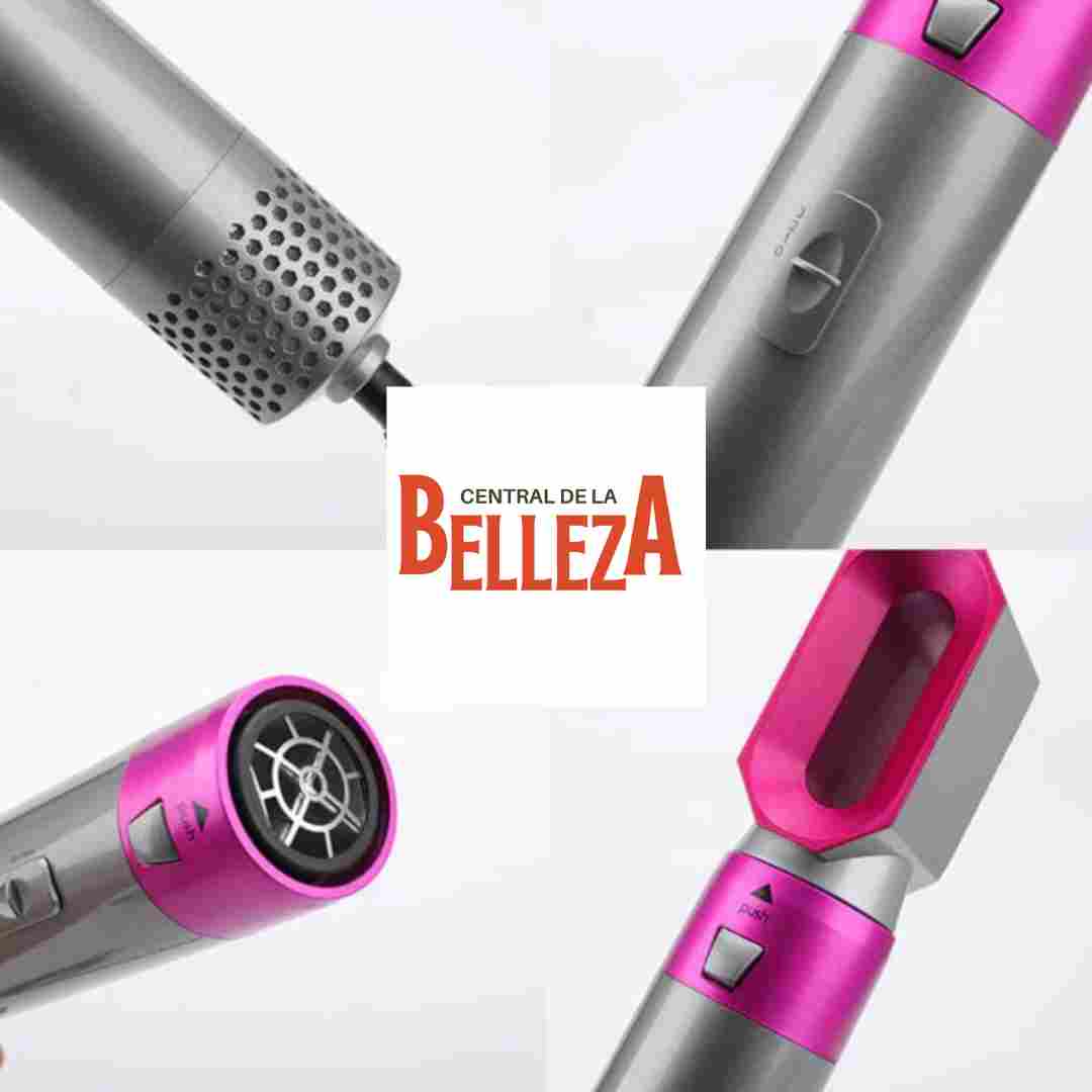 Secador Iónico Leafless Hair - Cepillo 5 en 1 (Seca, Alisa, Riza, Moldea y Ondula)