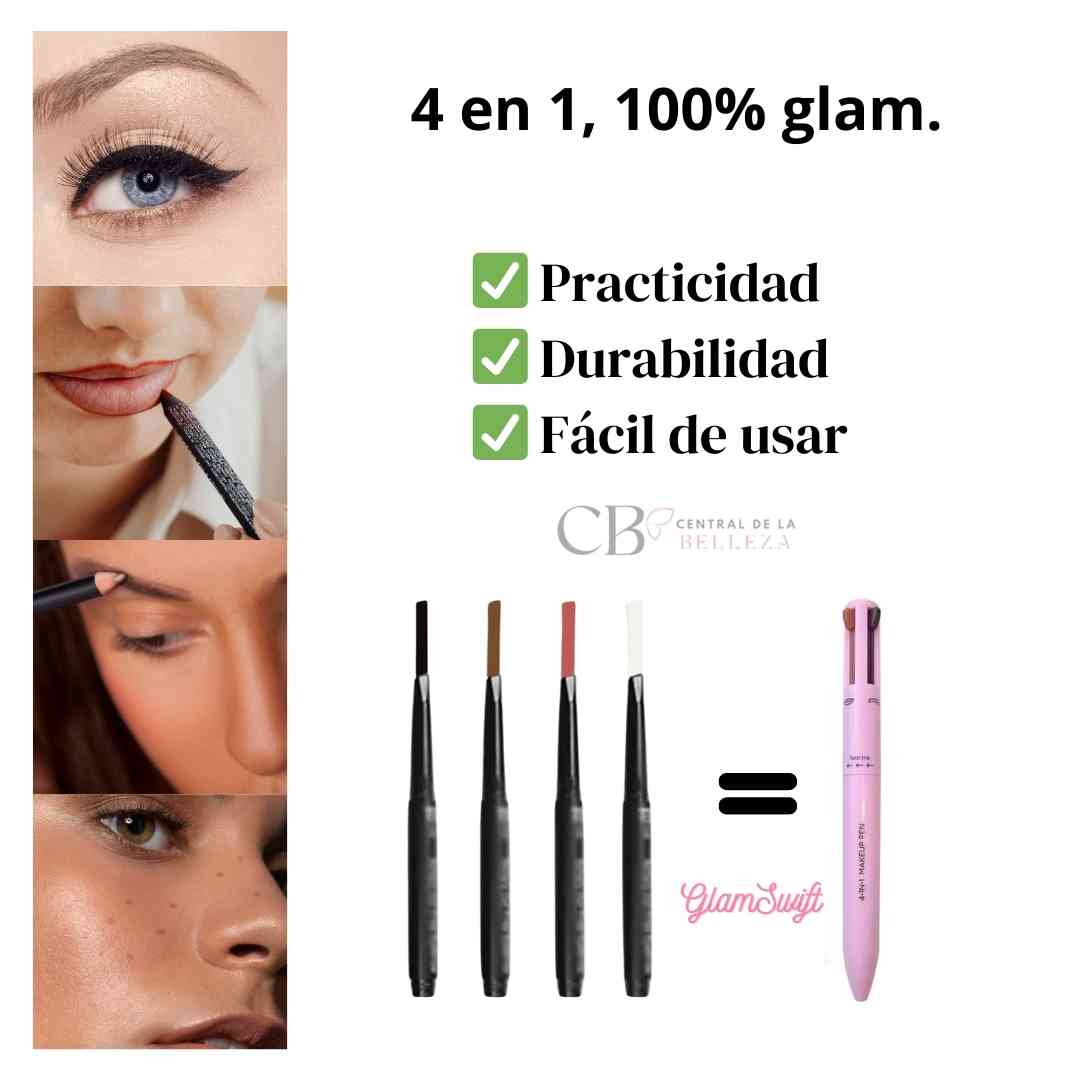 Lápiz de Maquillaje Multifuncional 4 en 1 - GlamSwift