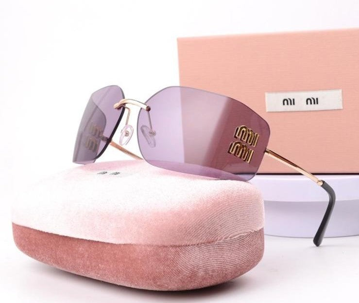 Lunettes de soleil géométriques pour femme en métal