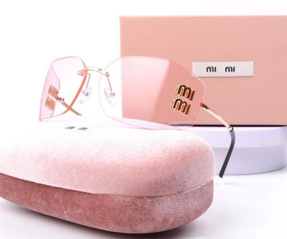 Lunettes de soleil géométriques pour femme en métal