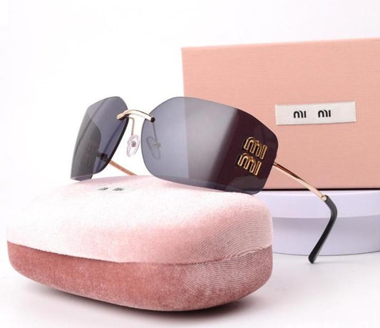 Lunettes de soleil géométriques pour femme en métal