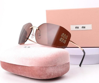 Lunettes de soleil géométriques pour femme en métal