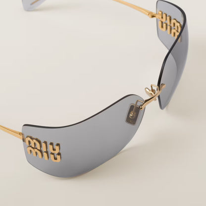 Lunettes de soleil géométriques pour femme en métal
