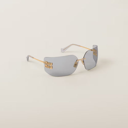 Lunettes de soleil géométriques pour femme en métal